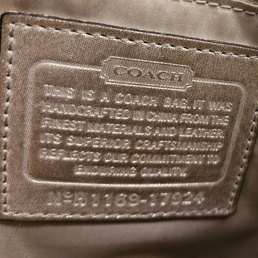 COACH Gold Metallic Leather Tote Bag  17924